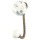 Golden Leaf Big Ceramic Round Wall Hook in Antique Fitting